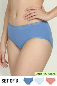 Zivame Regular Rise Full Coverage Hipster Panty (Pack of 3) - Multicolor — thumbnail 1